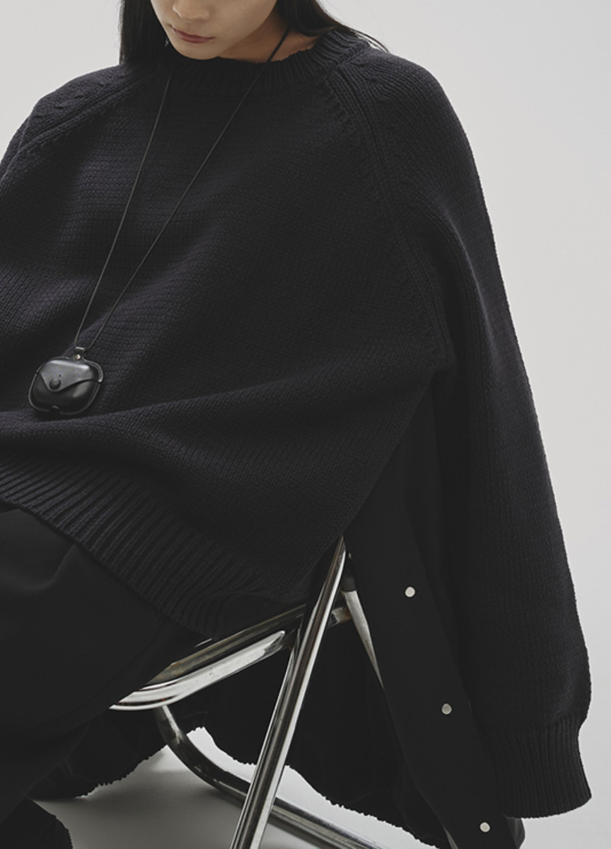 拉格蘭袖份量感針織上衣